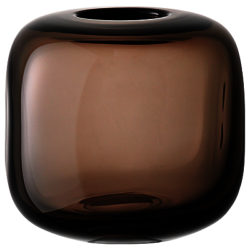 LSA International Molten Cube Vase, 11cm Smoke